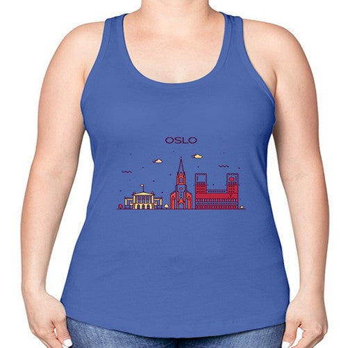 Oslo 1554# - cities -Racerback Tank