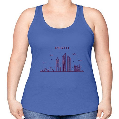 Perth 1595# - cities -Racerback Tank