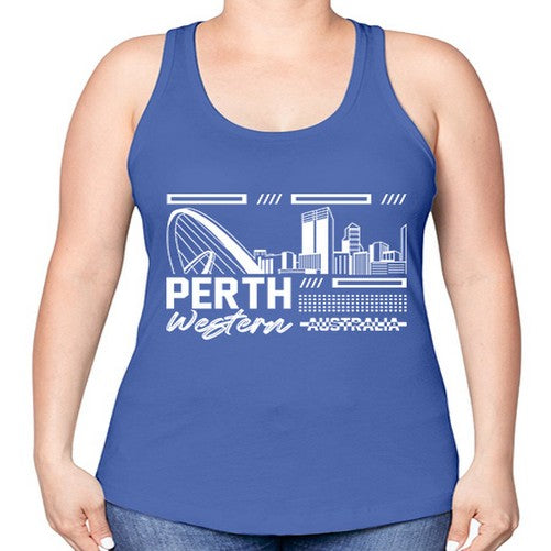 Perth 1597# - cities -Racerback Tank