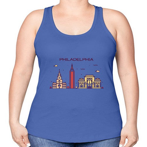 Philadelphia 1605# - cities -Racerback Tank