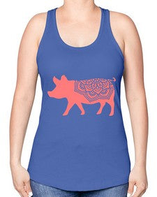 PigMandala 985# - mandala -Racerback Tank