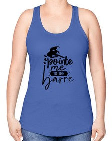 Pointe me to the barre 174# - ballet -Racerback Tank