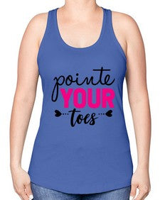 Pointe your toes 176# - ballet -Racerback Tank