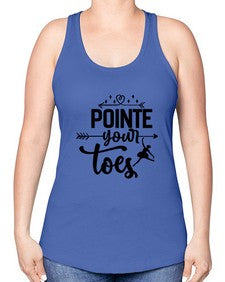 Pointe your toes 177# - ballet -Racerback Tank