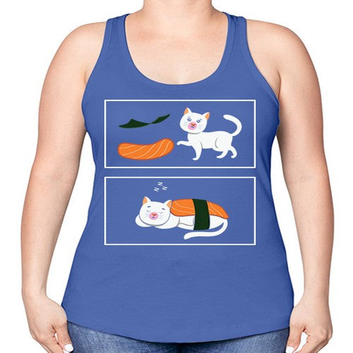 Ramen Cat Kawaii Anime Japanese Anime 279# - anime -Racerback Tank
