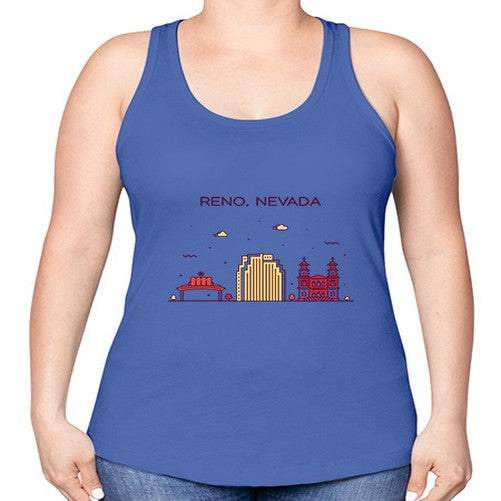 Reno 1714# - cities -Racerback Tank