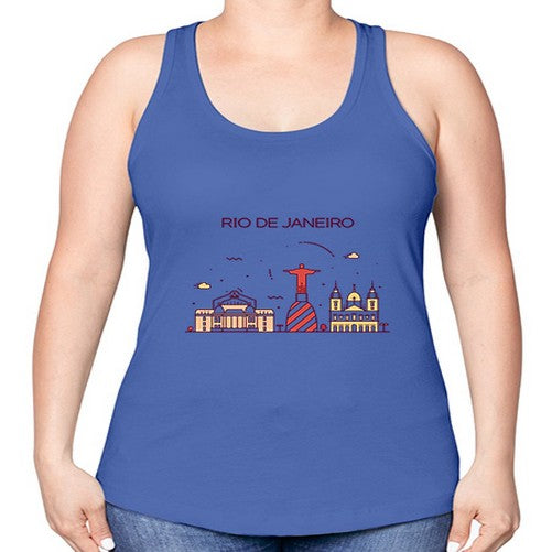 RioDeJaneiro 1737# - cities -Racerback Tank
