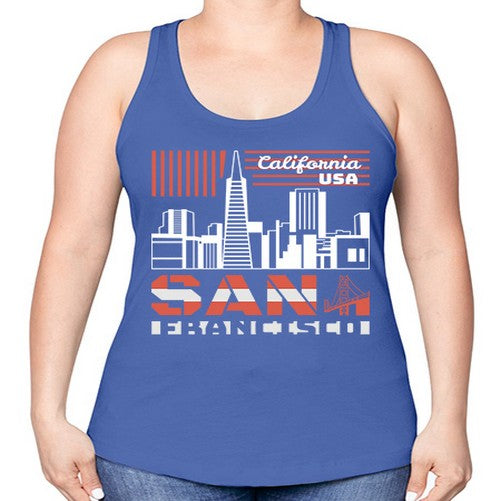 San Francisco 1777# - cities -Racerback Tank