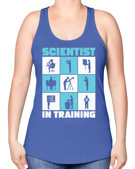 ScientistInTrainingScienceScientistSkinite Scientist Skinite 40# - general science -Racerback Tank