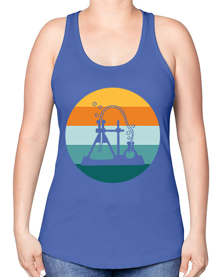 ScientistRetroSunsetScientistSkinite Scientist Skinite 39# - general science -Racerback Tank