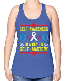 Self wareness is a key to self mastery Style 32# - Self awareness -Racerback Tank
