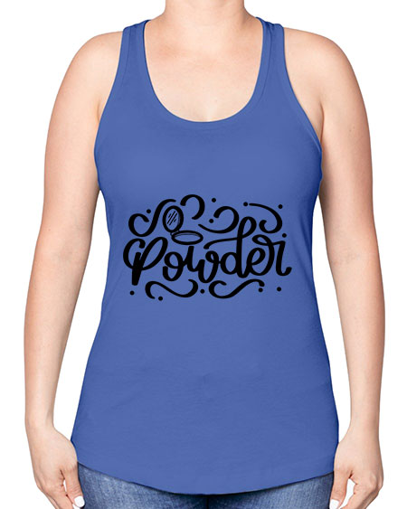 SinglePowder Style 24# - beauty - fashion -Racerback Tank