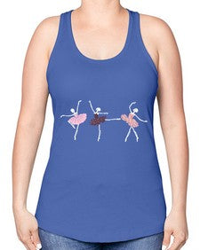 Skeleton ballerinas ballet halloween ballet 184# - ballet -Racerback Tank