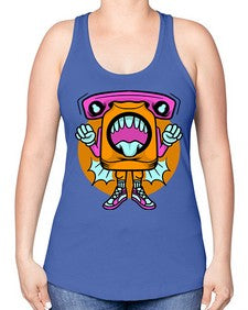 Spooky voices 232# - cartoon general -Racerback Tank