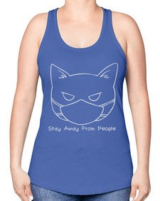 Stay Away from People - cats -Racerback Tank