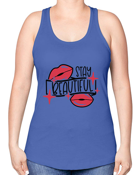 Stay Beautiful Style 19# - beauty - fashion -Racerback Tank