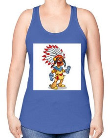 Thnksgvngindian 254# - cartoon general -Racerback Tank