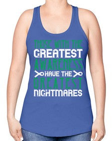 Those with the greatest awareness have the greatest nightmares Style 12# - Self awareness -Racerback Tank