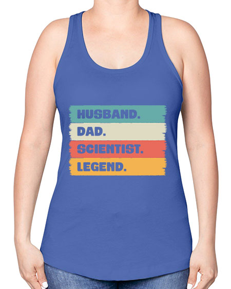 VintageHusbandDadScientistLegendScientistSkinite Scientist Skinite 14# - general science -Racerback Tank