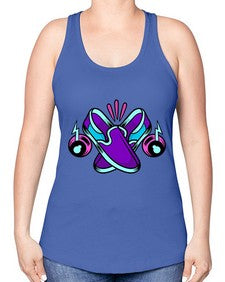 Walk the talk 261# - cartoon general -Racerback Tank