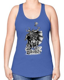 Warrior Skull Files 1208# - skull and bones -Racerback Tank