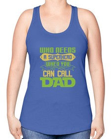 Who needs 266# - cartoon super hero -Racerback Tank