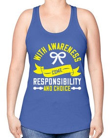 With awareness come responsibility and choice Style 5# - Self awareness -Racerback Tank