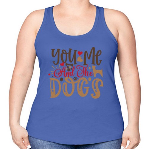 You Me And The Dogs Style 52# - dogs -Racerback Tank