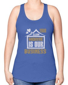 Your clean home is our Business Style 491# - cleaner -Racerback Tank