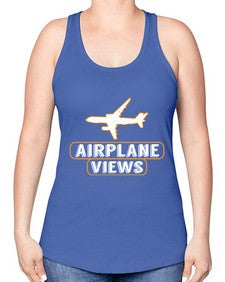 airplane views  5# - airplane -Racerback Tank