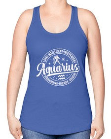aquarius 77# - aquarius -Racerback Tank