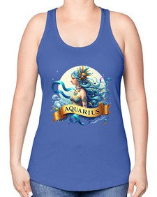 aquarius 84# - aquarius -Racerback Tank