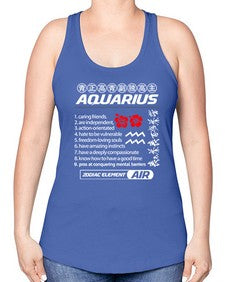 aquarius 85# - aquarius -Racerback Tank