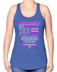 aquarius 86# - aquarius -Racerback Tank