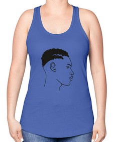 beardman 49# - black boys or men -Racerback Tank