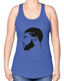 beardman 52# - black boys or men -Racerback Tank