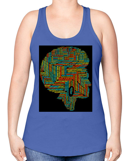 black is beautifulii 215# - black words and phrases -Racerback Tank