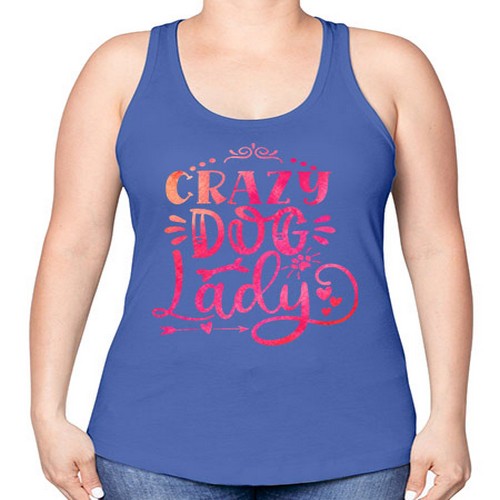 crazy dog lady 71# - dogs -Racerback Tank