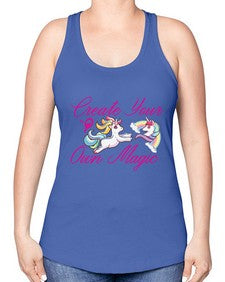 create your own magic 84# - unicorn -Racerback Tank