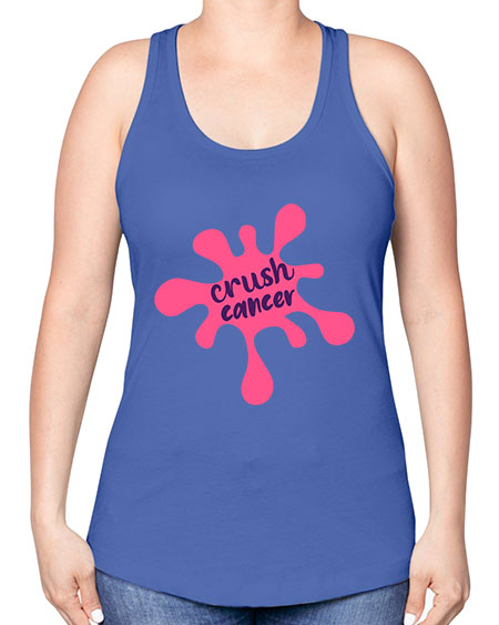 crush cancer Style 18# - breast cancer -Racerback Tank