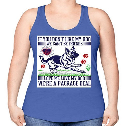 dog t shirt design 95# - dogs -Racerback Tank