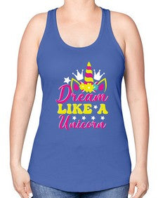 dream like a unicorn 116# - unicorn -Racerback Tank