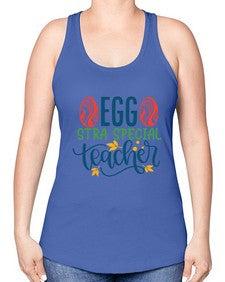 egg stra special teacher Style 134# - teacher -Racerback Tank