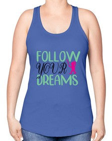 follow your dreams 134# - unicorn -Racerback Tank