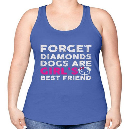 forget diamonds dogs 141# - dogs -Racerback Tank