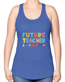 future teacher 214# - teacher -Racerback Tank