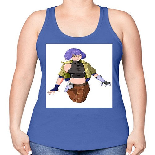 girl with gauntlet169# - anime -Racerback Tank