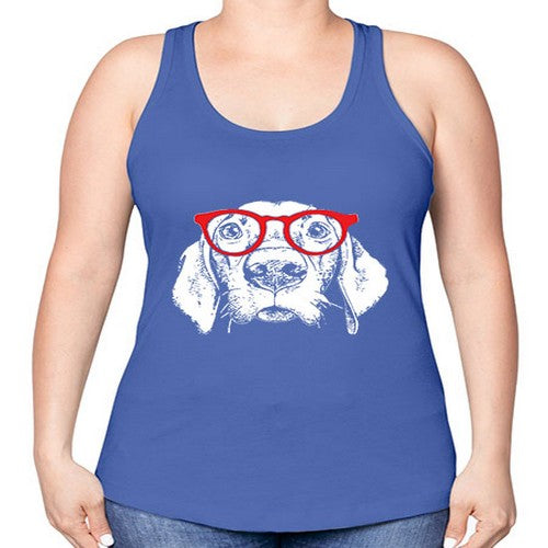 glass dog 145# - dogs -Racerback Tank