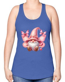 gnome with butterfly 02# - gnome -Racerback Tank