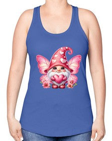 gnome with butterfly 08# - gnome -Racerback Tank